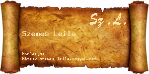 Szemes Leila névjegykártya