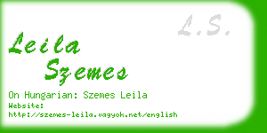 leila szemes business card